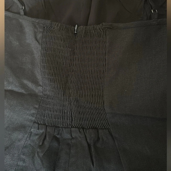 NWT Reformation Ciara Linen Sleeveless Jumpsuit Relaxed Leg Black | size 0 - Picture 6 of 13